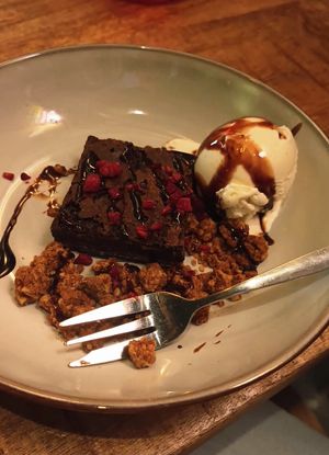 Bangin' brownie at Vegan Pizza Bar  in Utrecht