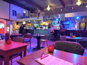Indoor sitting area and bar at Punk Dog at dB's in Utrecht