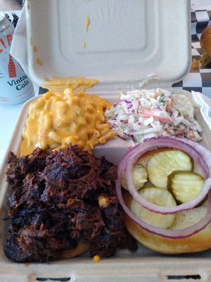 Brisket plate at Mission Burger Co. in Atlanta
