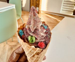 Cereal Soft serve!!  at Mission Burger Co. in Atlanta