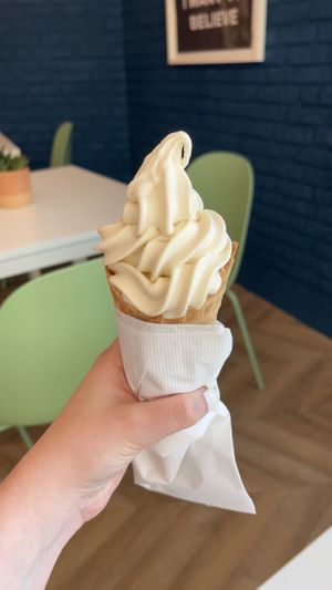 Vanilla soft serve 🍦   at Mission Burger Co. in Atlanta