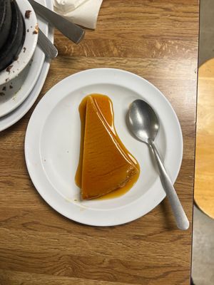 Vegan flan  at Vegatinos  in North Hollywood