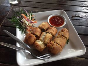 spring rolls at Irie Bar and Restaurant in Koh Lanta