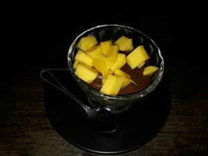 Vegan chocolate mousse at Irie Bar and Restaurant in Koh Lanta