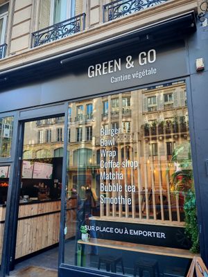 Facade at Green & Go in Paris