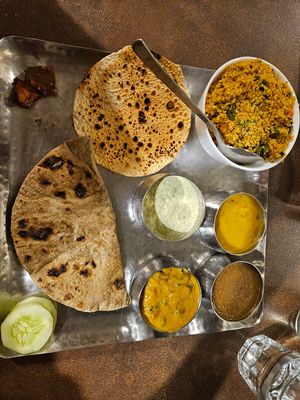 Veganized Millet Thali at Rasa Dhatu in Mysore