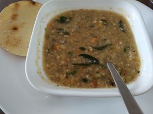 Kichdi with millet at Rasa Dhatu in Mysore
