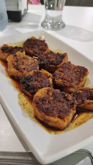 Tofu relleno con curry at Cafe y Té Pacífico in Salamanca