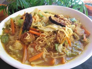noodle soup at Cafe y Té Pacífico in Salamanca