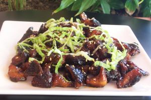 shiitake mushroom with sauce at Cafe y Té Pacífico in Salamanca
