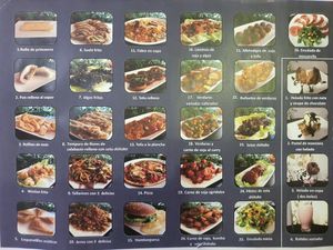 Carta con fotos at Cafe y Té Pacífico in Salamanca