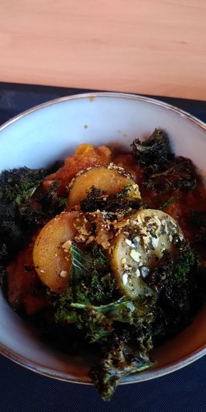 Kürbis-Gedöns-Gulasch at Waldhaus Weinbiethaus in Neustadt