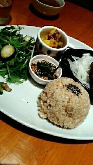 lunch plate at From Earth Cafe OHANA in Tokyo