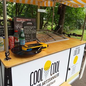 Triporteur à glaces vegan au lac kir lac kir at Les Glaces Cool Cool in Dijon