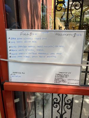 menu 1 August 2021 at Shangri-La Vegan - Linden in Oakland