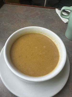 Soup of the day  at Shangri-La Vegan - Linden in Oakland