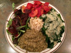 Full meal:) at Shangri-La Vegan - Linden in Oakland
