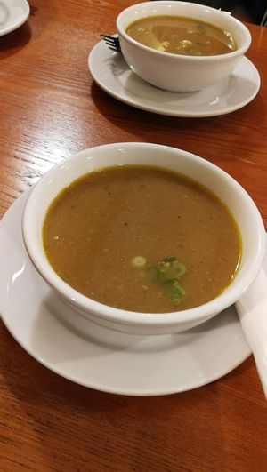 garbanzo soup at Shangri-La Vegan - Linden in Oakland