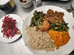 Meal from the buffet at Pino Negro in Bogota