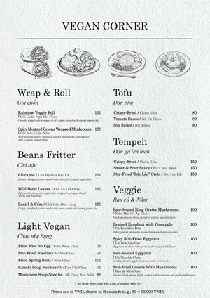 Sa Mu Coffee & Restaurant Vegan Menu at Sa Mu Coffee & Restaurants in Lao Cai