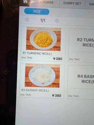Vegan rice options at Spice Kingdom Namba CITY in Osaka