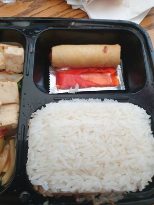 basil tofu lunch at My Thai in Chatsworth