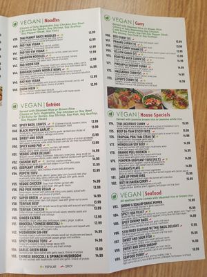 huge menu at My Thai in Chatsworth