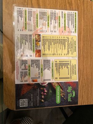 Two menus, huge menu not a joke!   at My Thai in Chatsworth