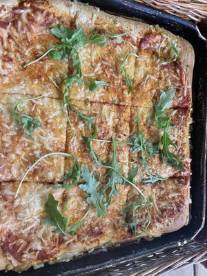 Margarita pizza  at The Old Firehouse in Exeter