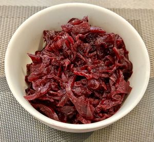 Braised red cabbage at The Fountain Restaurant in Dubai