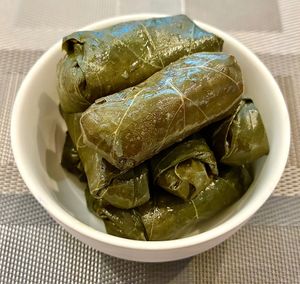 Vine leaves at The Fountain Restaurant in Dubai