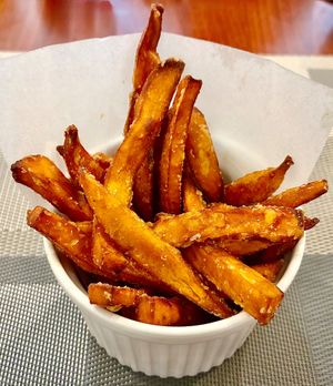 Sweet potato fries at The Fountain Restaurant in Dubai
