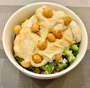 Hummus bowl  at The Fountain Restaurant in Dubai