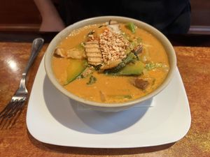 Massaman curry with tofu  at Pandan Room in Hackettstown