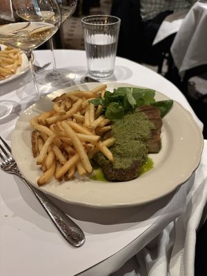 Lions Mane Steak Frites  at Entrecôte in Prahran