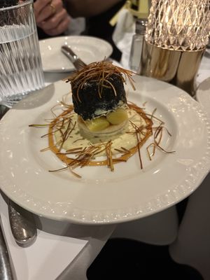 Cheese and leek tart  at Entrecôte in Prahran