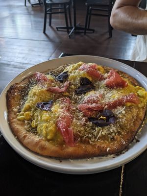 Breakfast pizza at Smith & Daughters in Collingwood