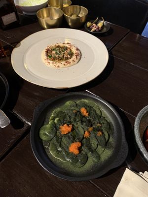 Hummus and cucumber  at Smith & Daughters in Collingwood