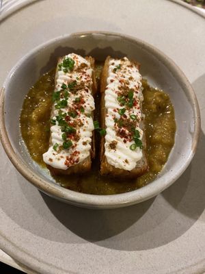 Layered potato with labneh and Aleppo pepper   at Smith & Daughters in Collingwood