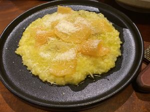 Risotto alla Milanese with pickled pumpkin  at Smith & Daughters in Collingwood