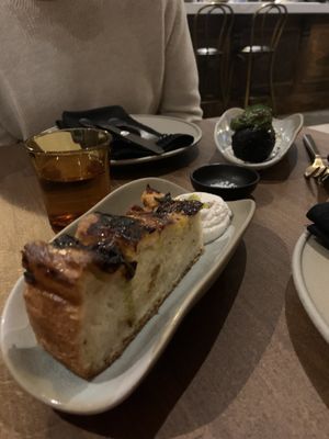 Focaccia with vegan ricotta   at Smith & Daughters in Collingwood