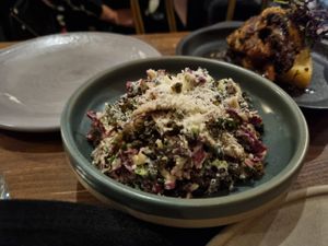 Salad with vegan parmesan at Smith & Daughters in Collingwood