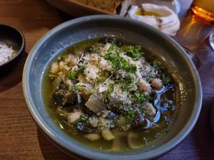 Vegan paesan garlic onion bean dip at Smith & Daughters in Collingwood