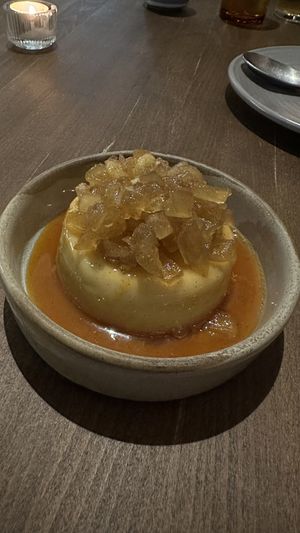 Charles Oates Pommeau apple flan, spiced apple  at Smith & Daughters in Collingwood