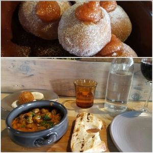 oyster-mashrooms, corn fritter and donuts at Smith & Daughters in Collingwood
