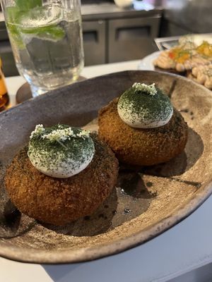 Cassava croquettes. Texturally perfect.  at Smith & Daughters in Collingwood