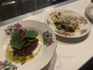 Beetroot and carrot dishes   at Smith & Daughters in Collingwood