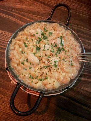 Baked Mac and cheese. Tasted like dry onion soup mix (in a good way) could have used some panko for texture  at Smith & Daughters in Collingwood