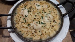 Baked mac and 3 cheese $27.00! The previous iteration with the burnt ends was so much better at Smith & Daughters in Collingwood