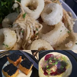 At last....vegan calamari and caviar! 😍 at Smith & Daughters in Collingwood